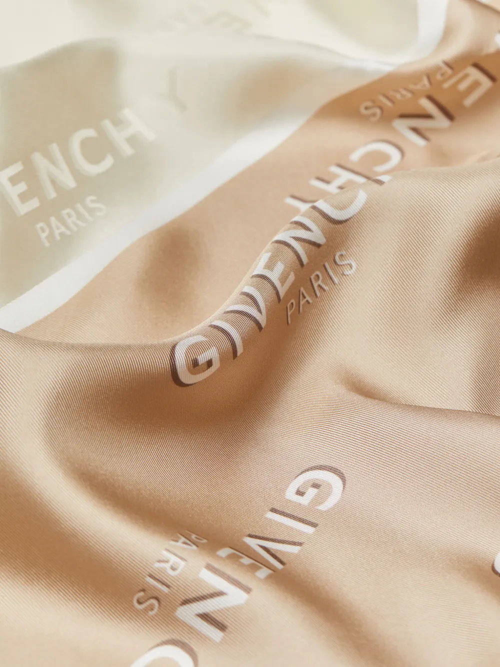 Givenchy Shadow tweekleurig vierkante sjaal Beige
