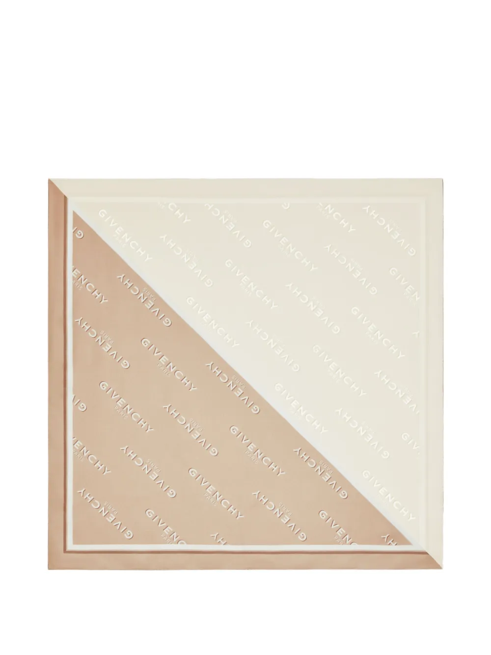 Givenchy Carré Givenchy Shadow bicolore in seta - Toni neutri