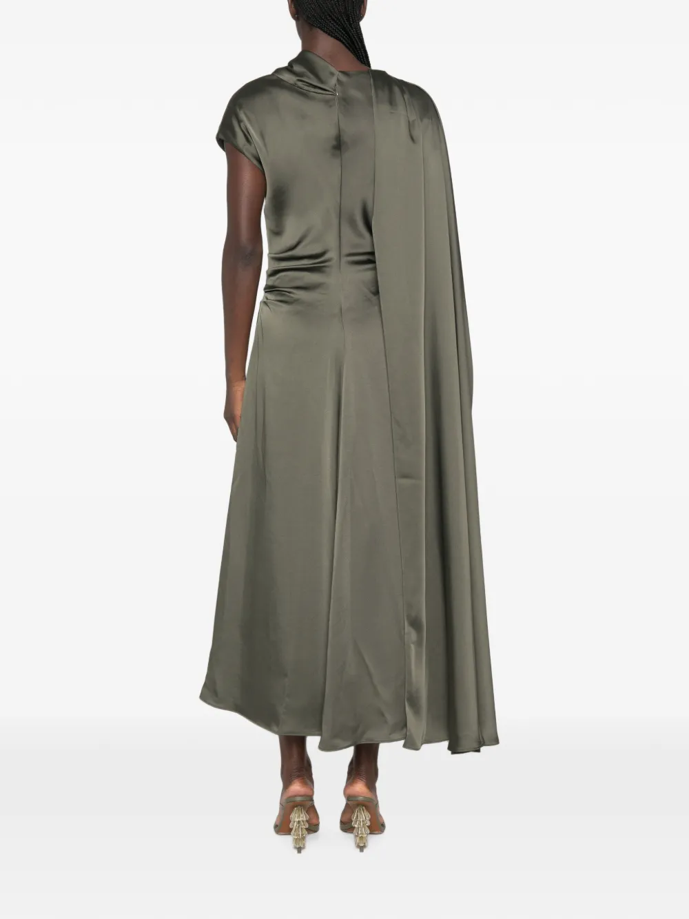 SIMKHAI Asymmetrische midi-jurk Groen