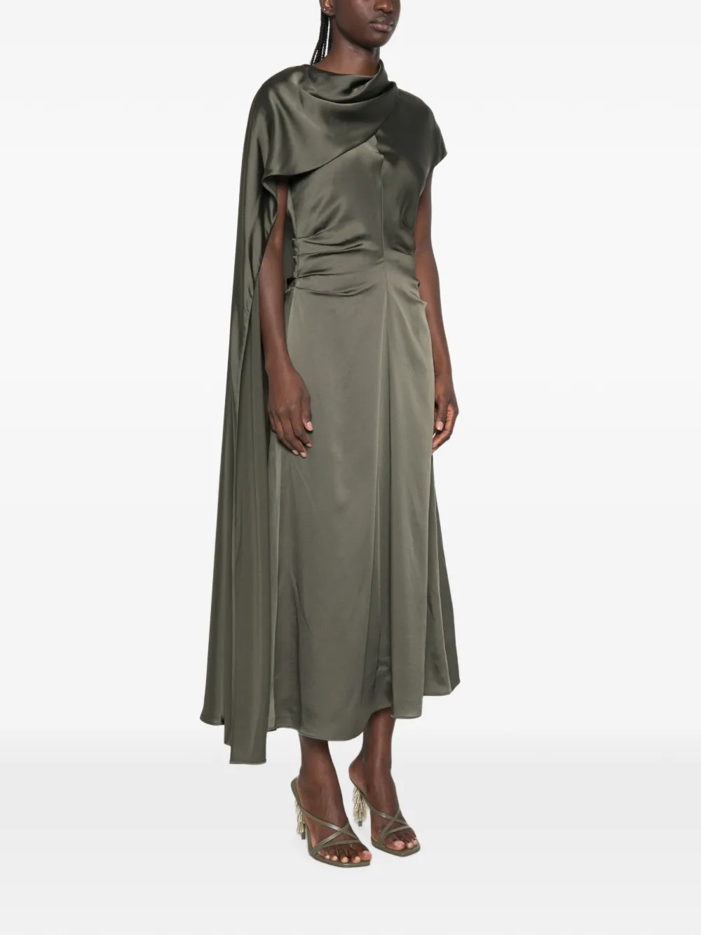 SIMKHAI Asymmetrische midi-jurk Groen
