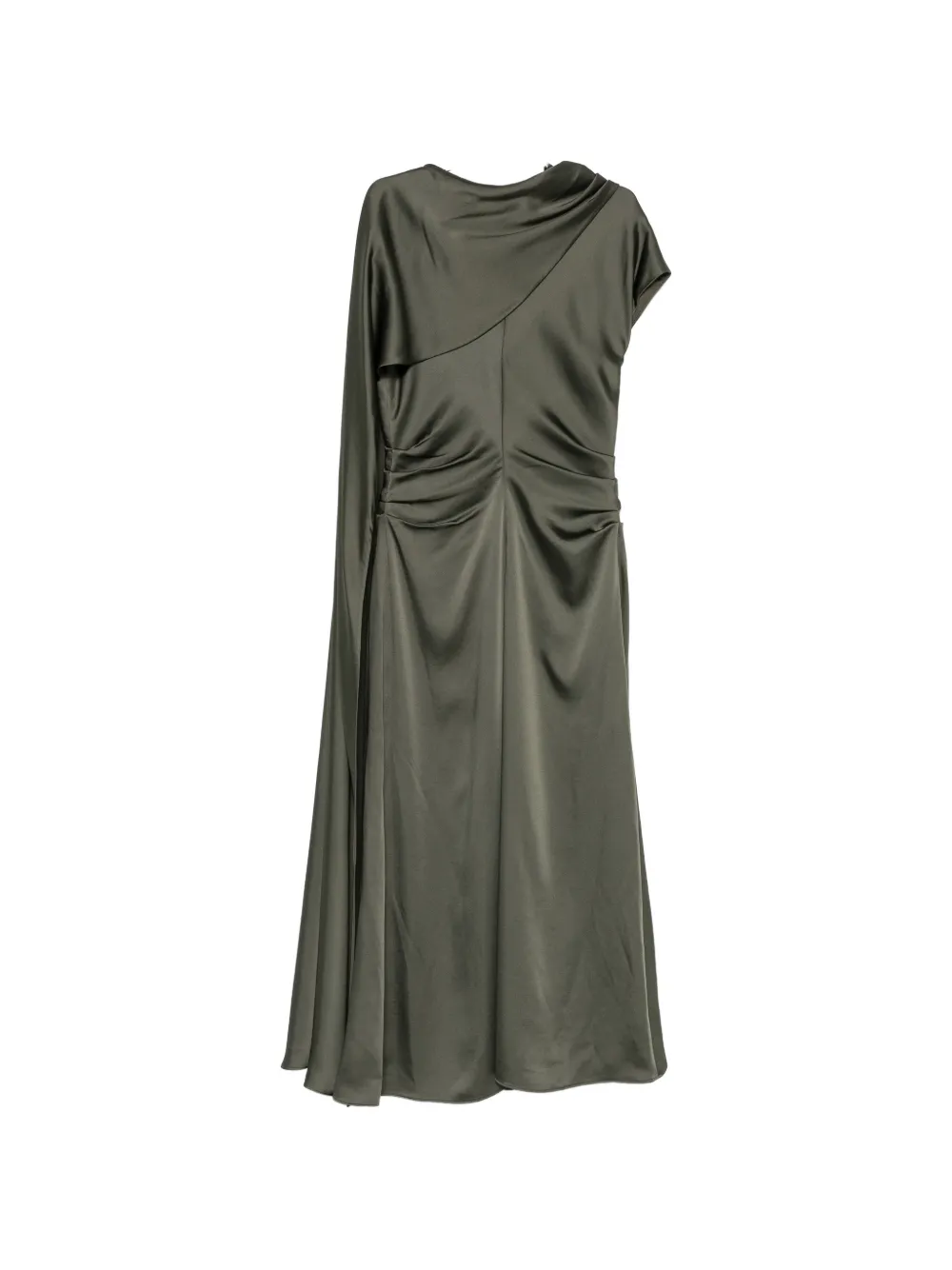 SIMKHAI draped asymmetric midi dress - Verde
