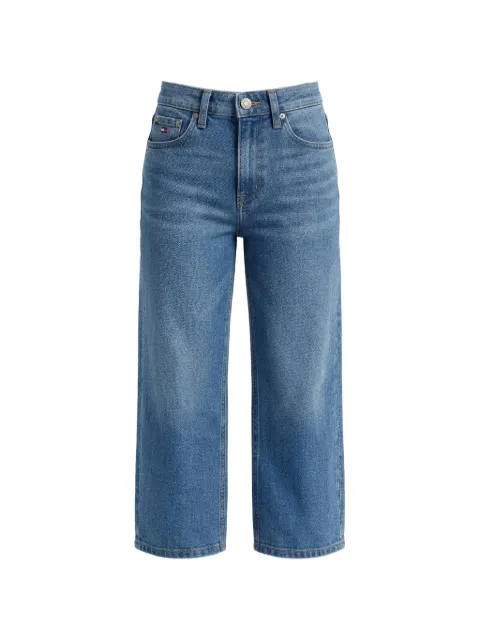 Tommy Hilfiger Junior logo-patch straight-leg denim jeans