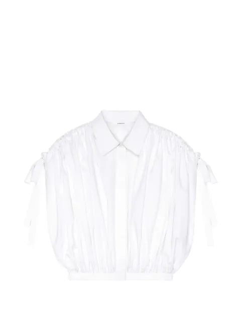 Givenchy cropped shirt in poplin with ruched details