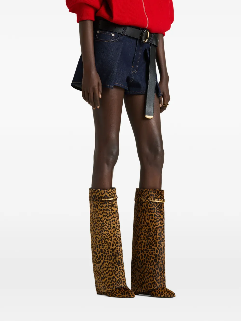Givenchy Pinch gerafelde denim shorts Blauw