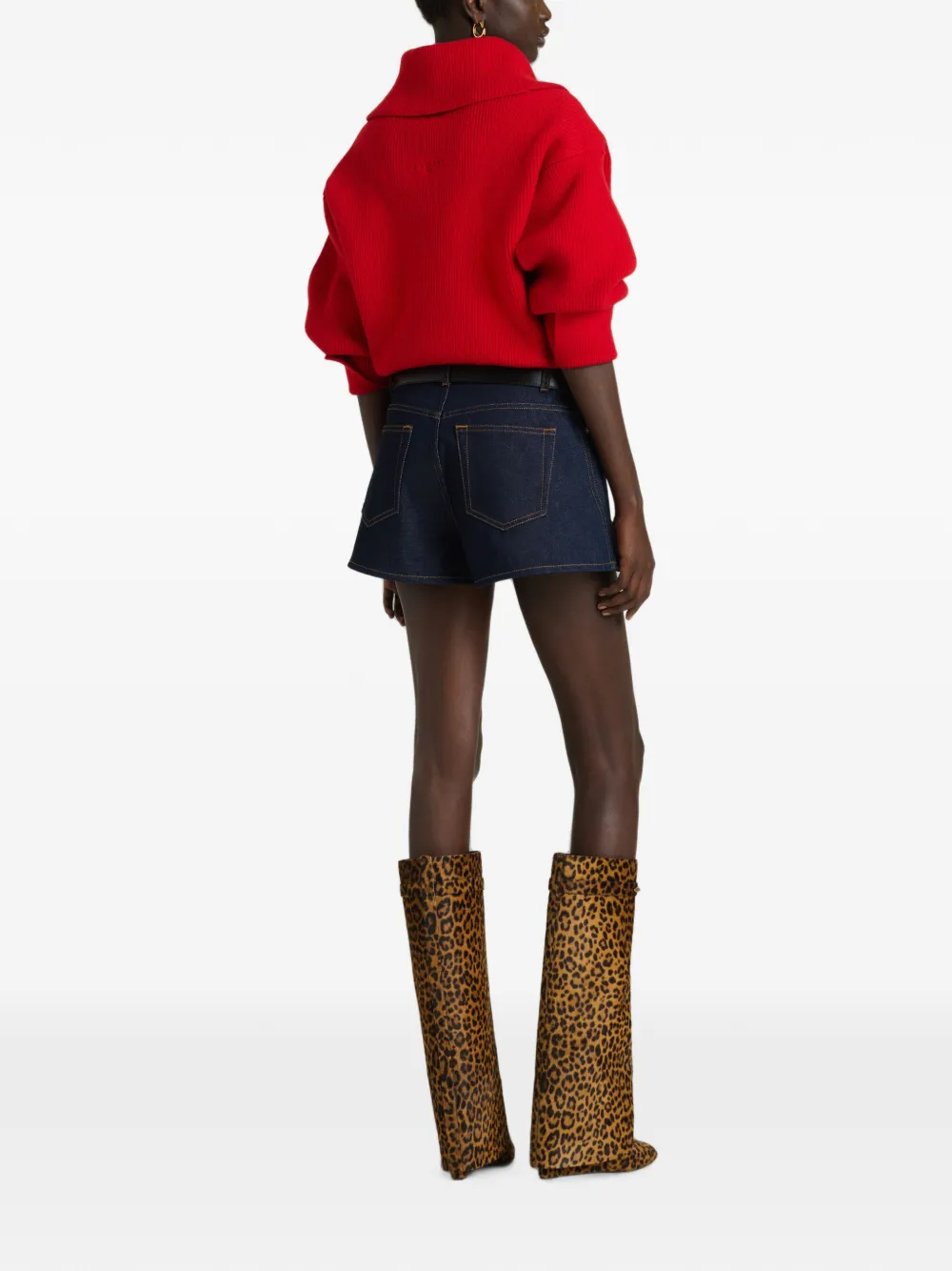 Givenchy Pinch gerafelde denim shorts Blauw