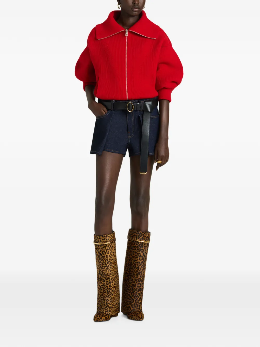 Givenchy Pinch gerafelde denim shorts Blauw