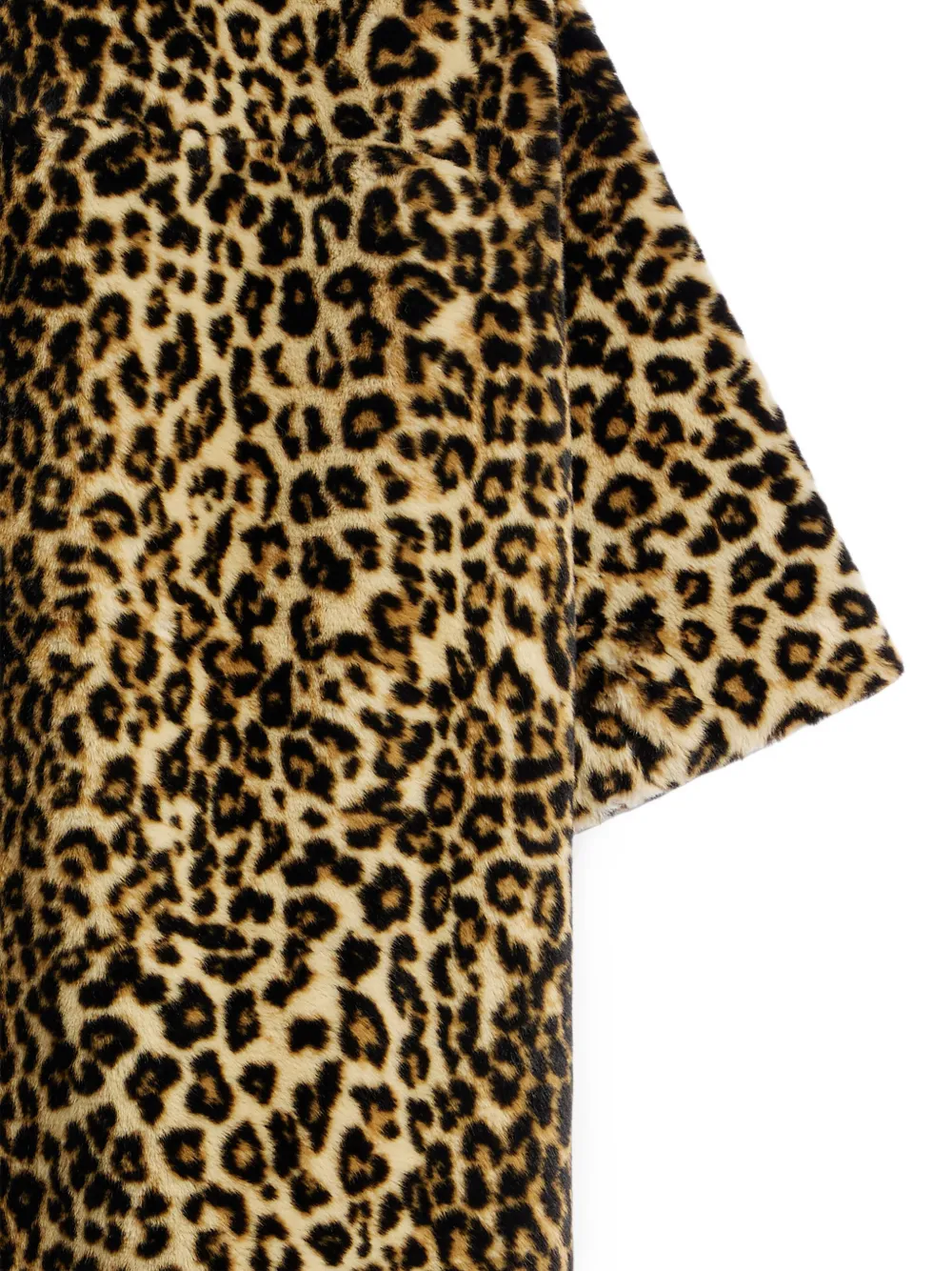 Givenchy Lange jas van imitatiebont met luipaard-print Bruin