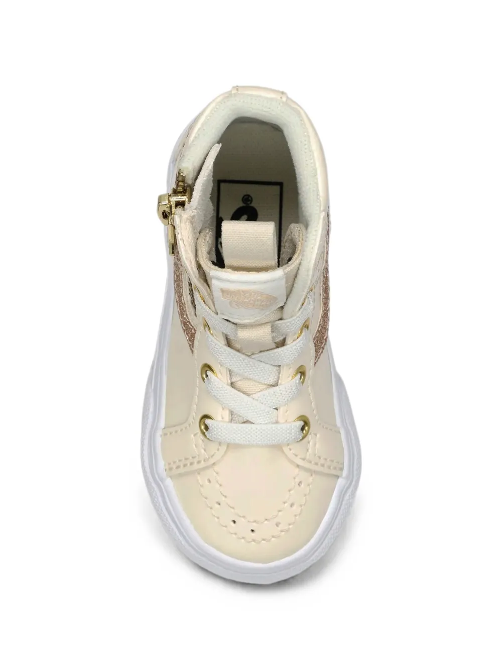 Vans Kids Sk8-Hi sneakers met glitters Beige