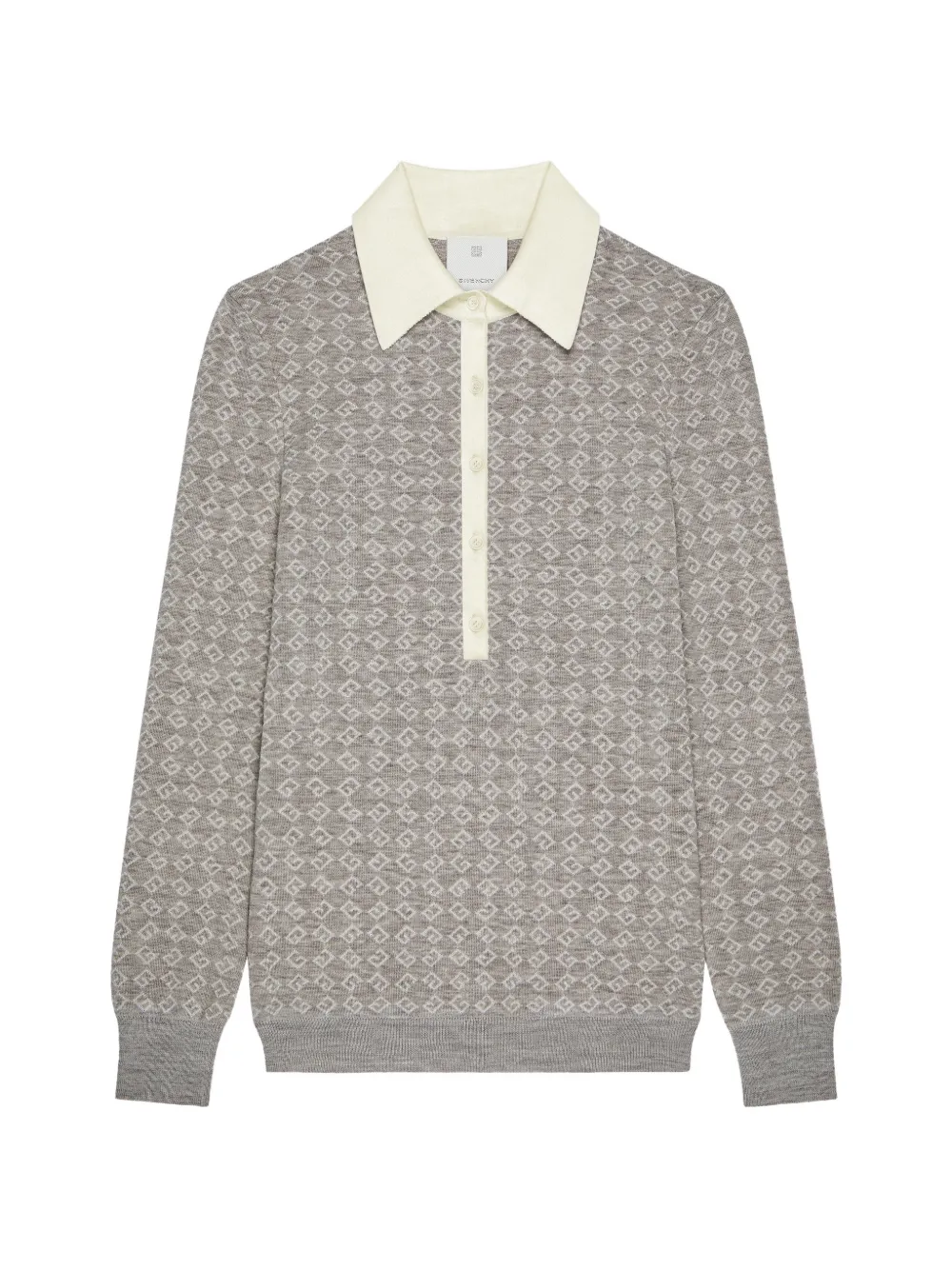 Givenchy slim fit polo in monogram 72 jacquard