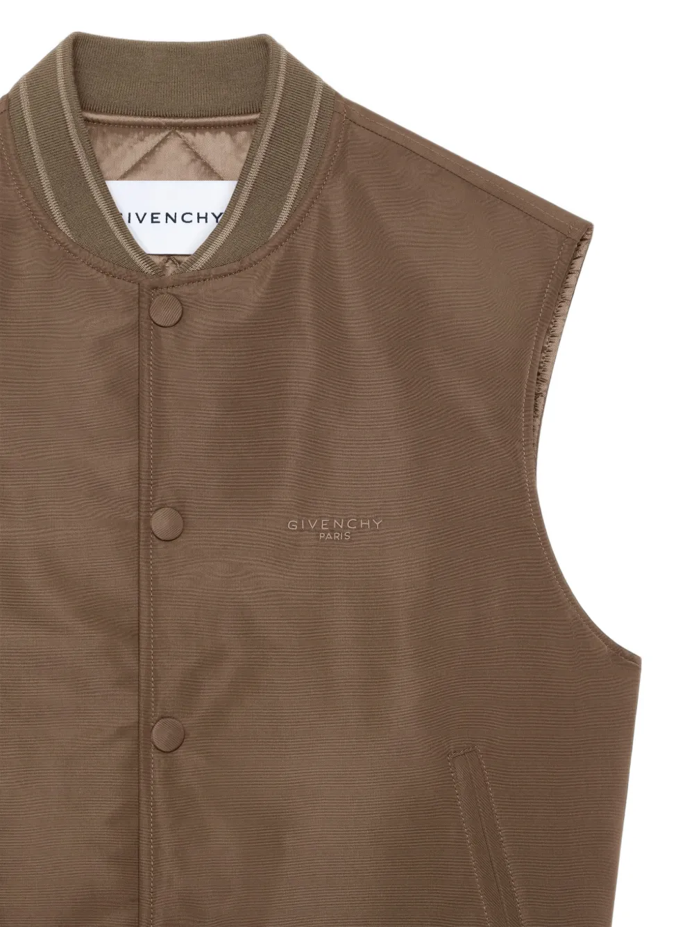 Givenchy Mouwloos shirtjack met Paris-borduurwerk Bruin