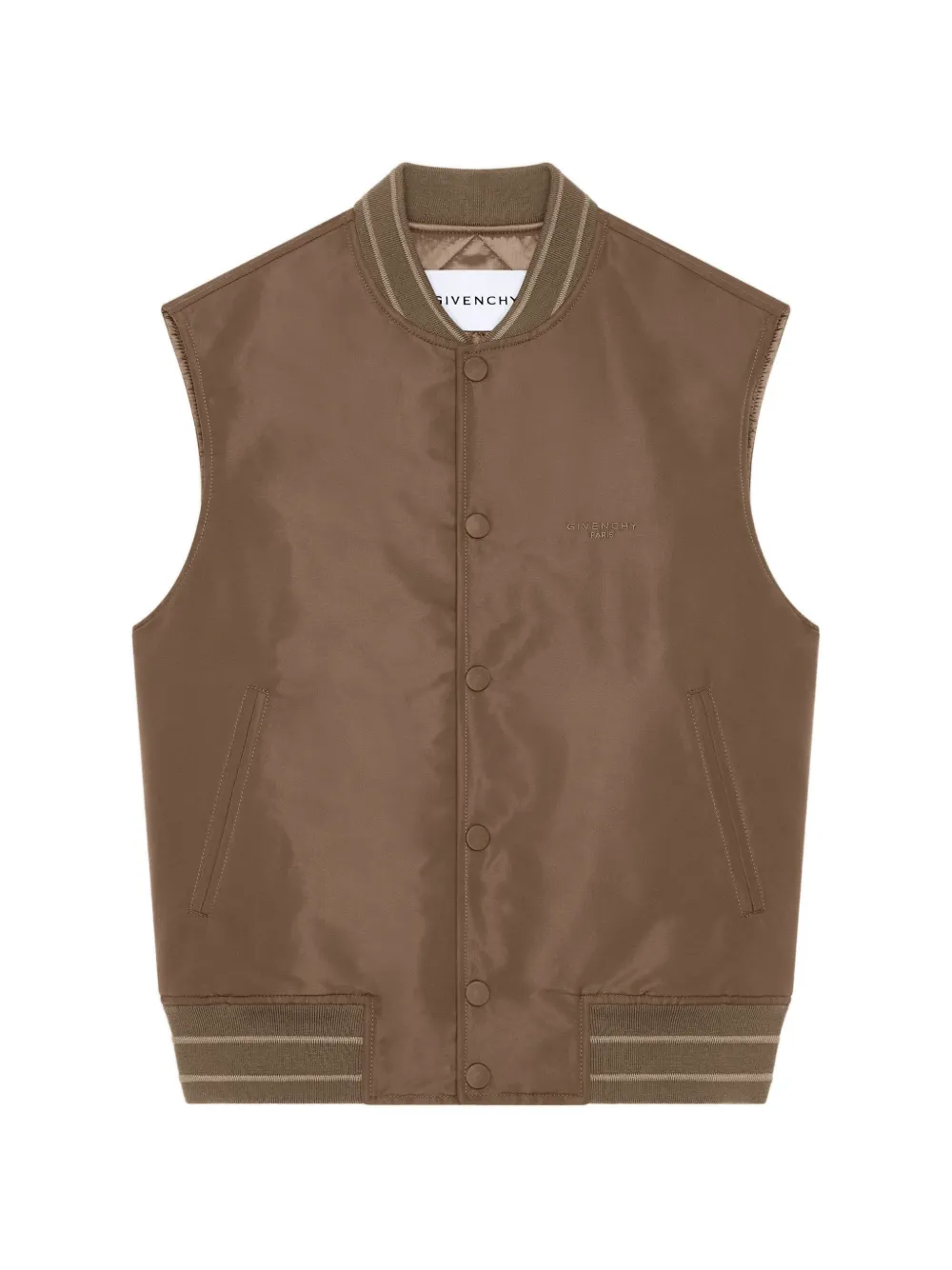 Givenchy Ärmelloser Blouson mit Givenchy Paris-Stickerei - Braun