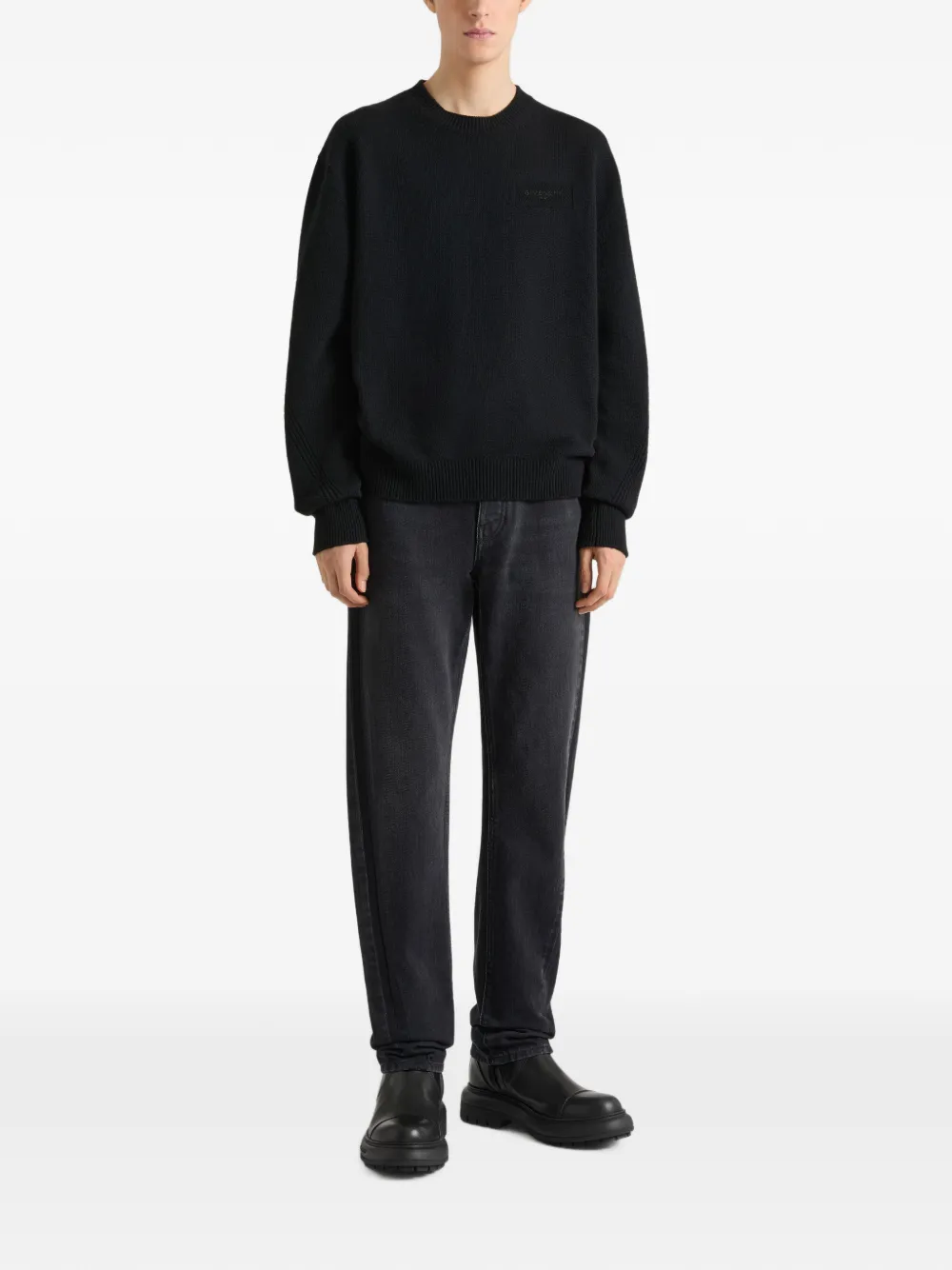 Givenchy Couture Seam trui van wol en kasjmier Zwart