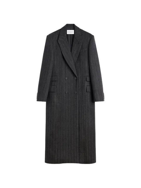 Givenchy Long tailored coat in herringbone wool