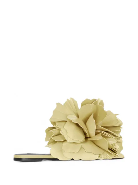 Givenchy boudoir flat mules in leather with rose petals