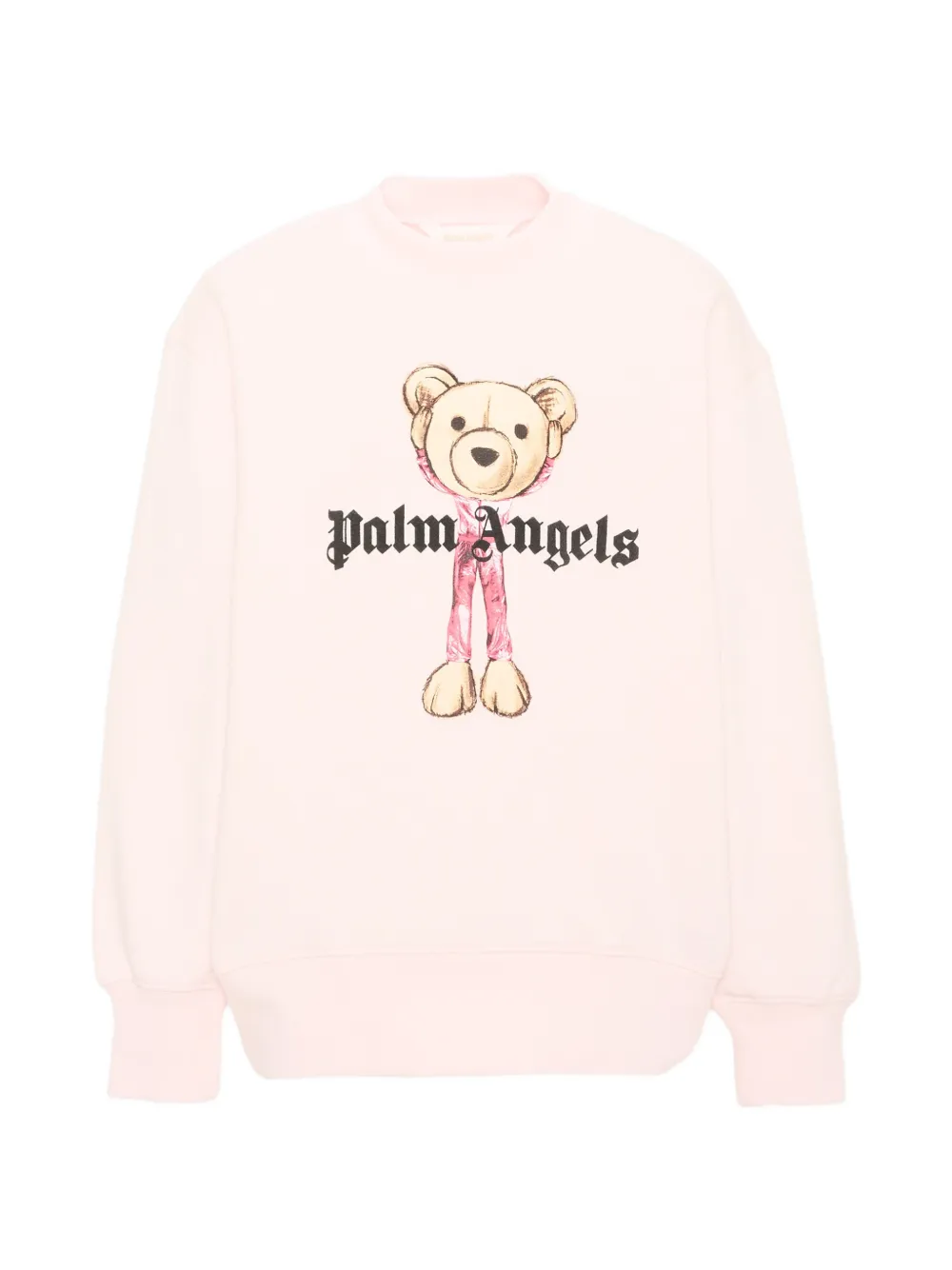 Palm Angels Kids bear-print logo-print sweatshirt - Rosa