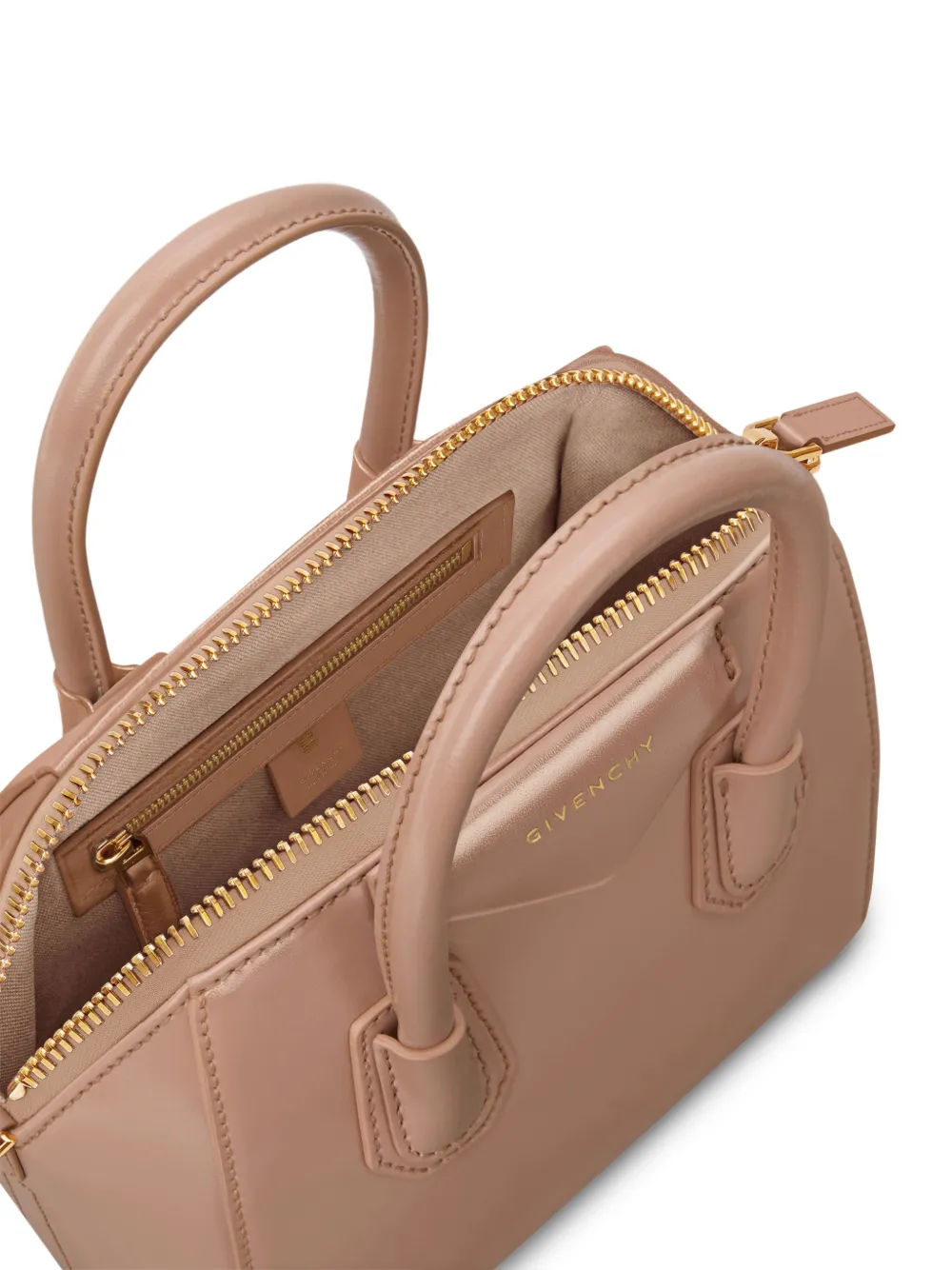 Givenchy Kleine Antigona Box leren tas Beige
