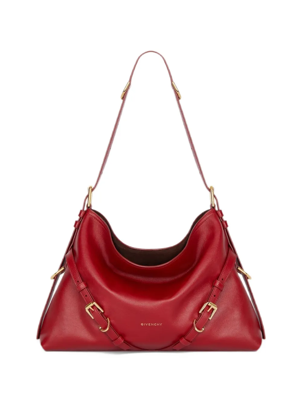 Givenchy Borsa Voyou media in pelle lucida - Rosso