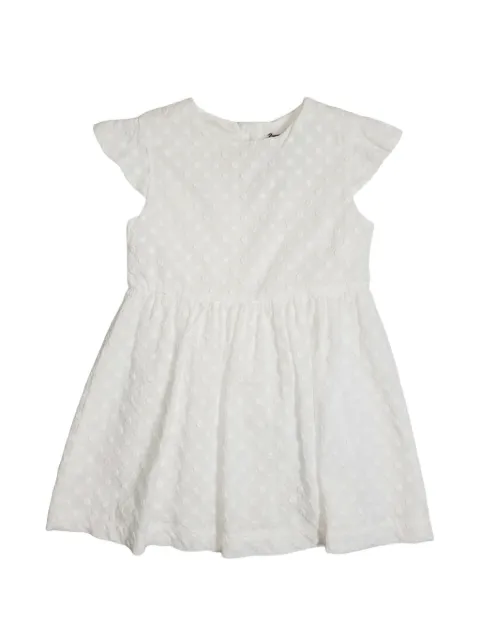 Iceberg Kids plumetis ruffled-sleeve dress
