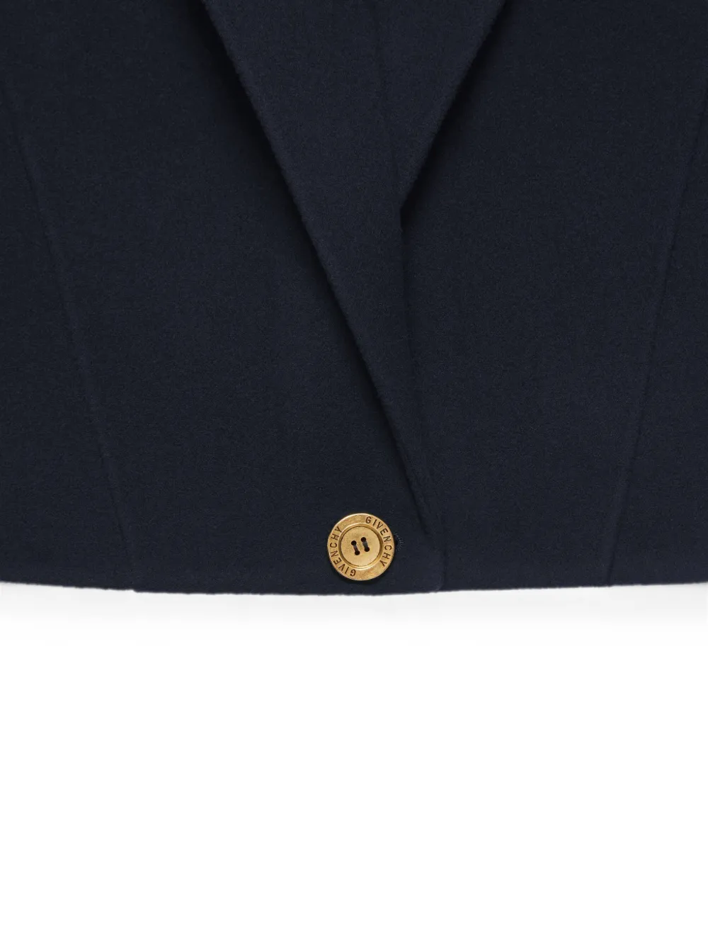 Givenchy Cropped jas van dubbelzijdige wol en kasjmier Blauw