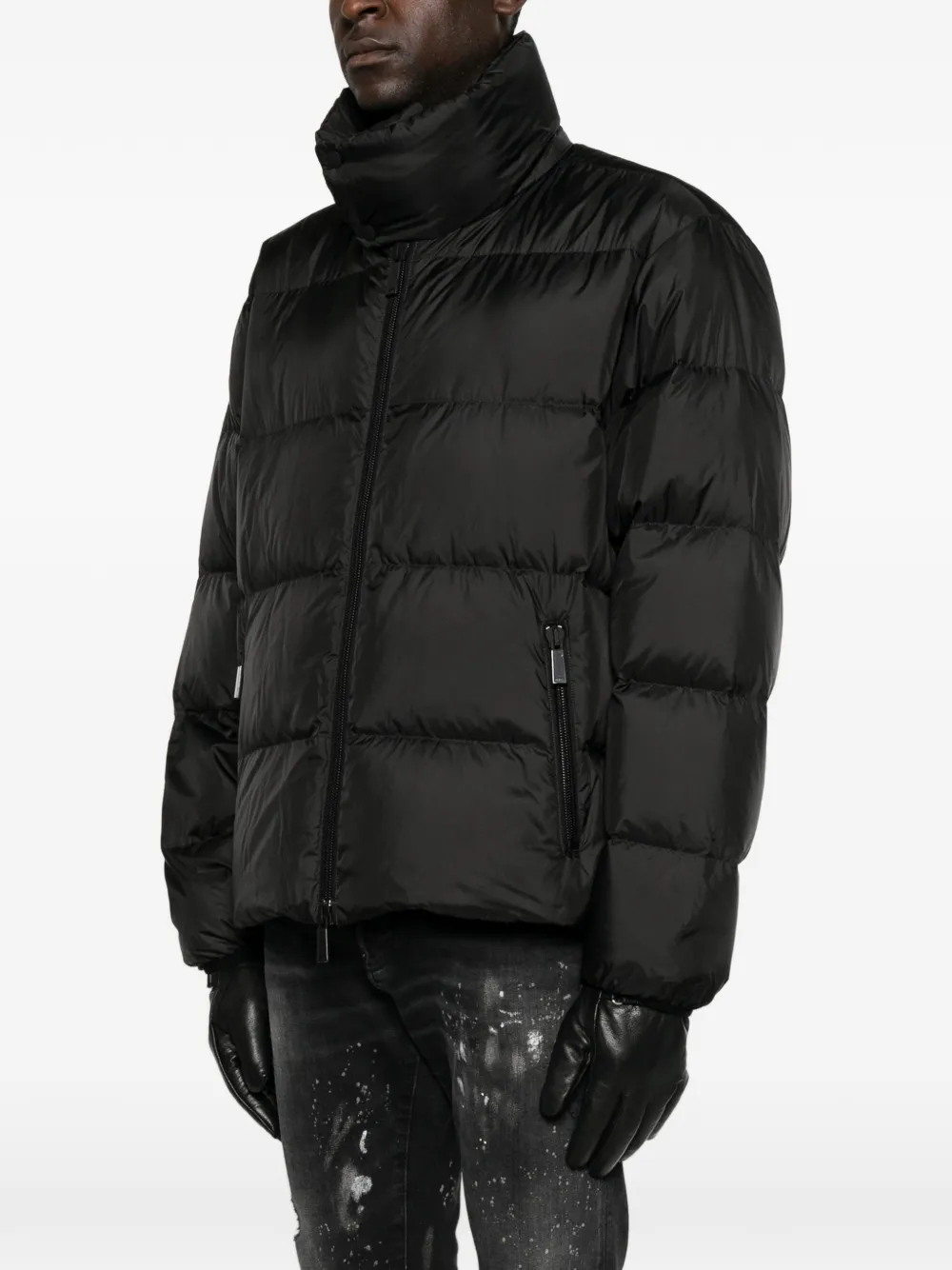 DSQUARED2 Gewatteerd jack met ritssluiting Zwart