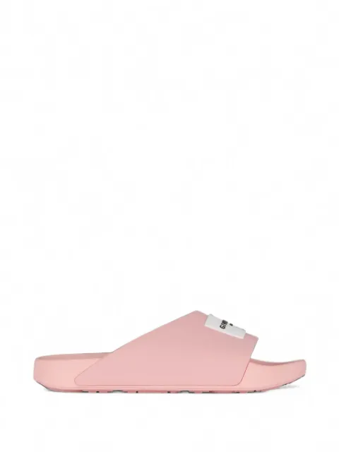 Givenchy label slide mules in rubber