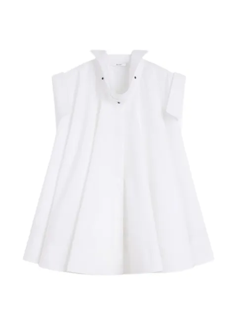 Givenchy vestido camisero corto de popelina con cuello deconstruido