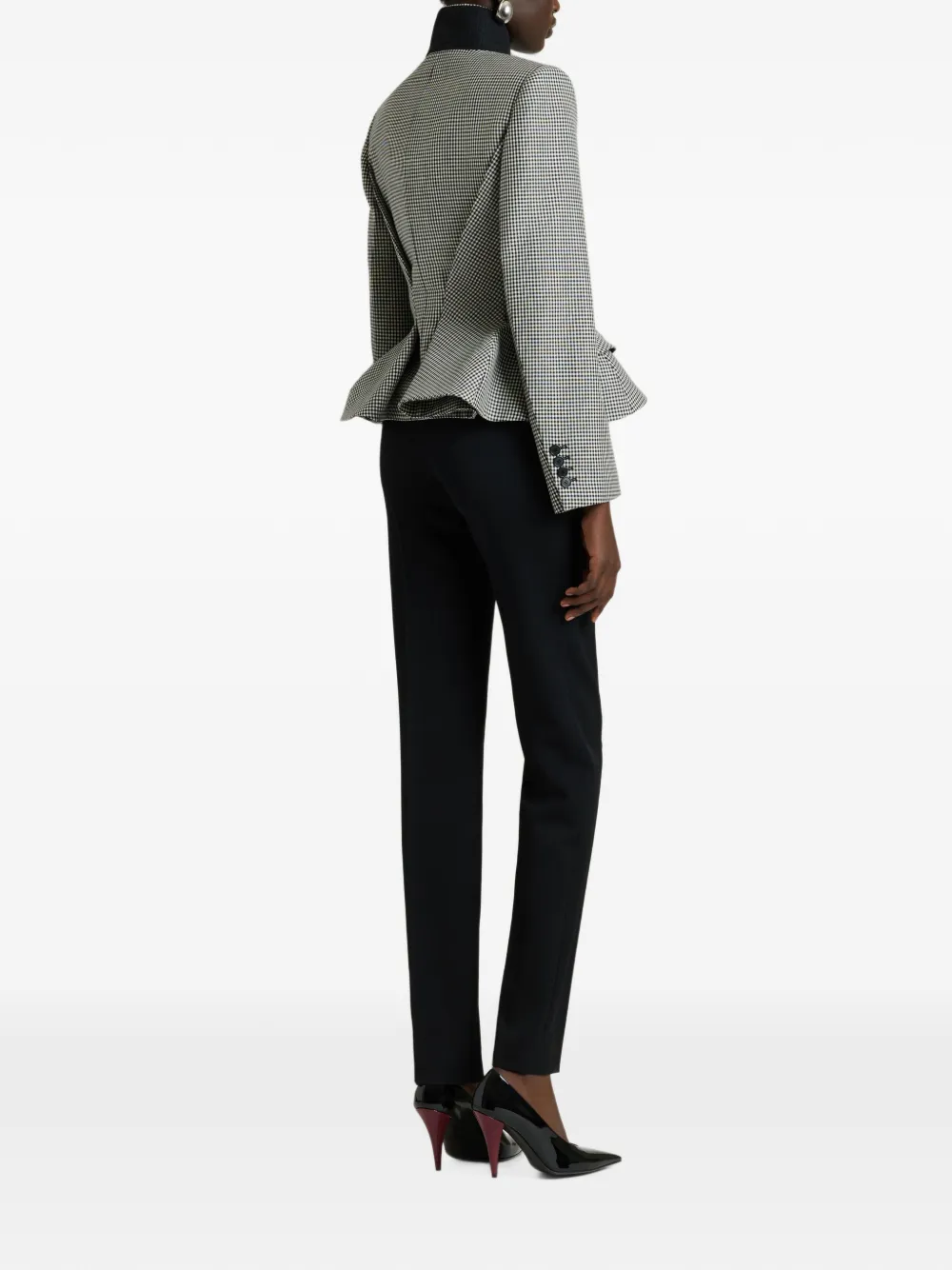 Givenchy Pinch wollen jack met dubbele rij knopen en pied-de-poule print Wit