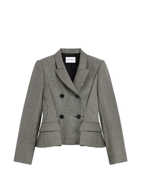 Givenchy pinch double-breasted jacket in wool houndstooth