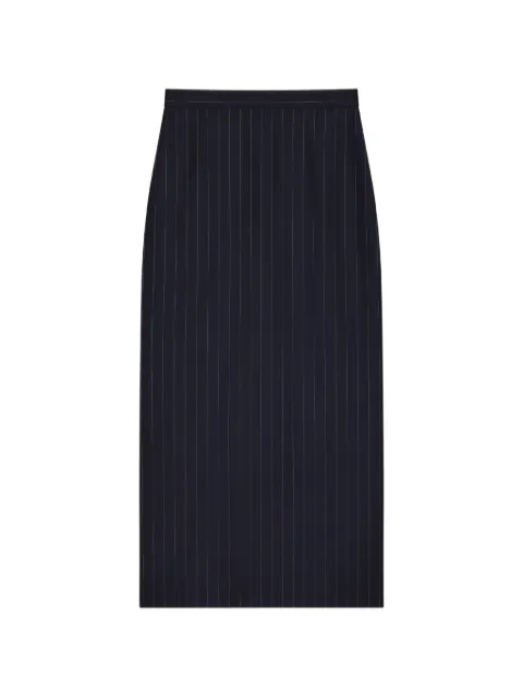 Givenchy Midi 羊毛条纹半身裙