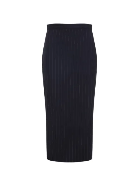 Givenchy falda midi de lana con motivo de rayas
