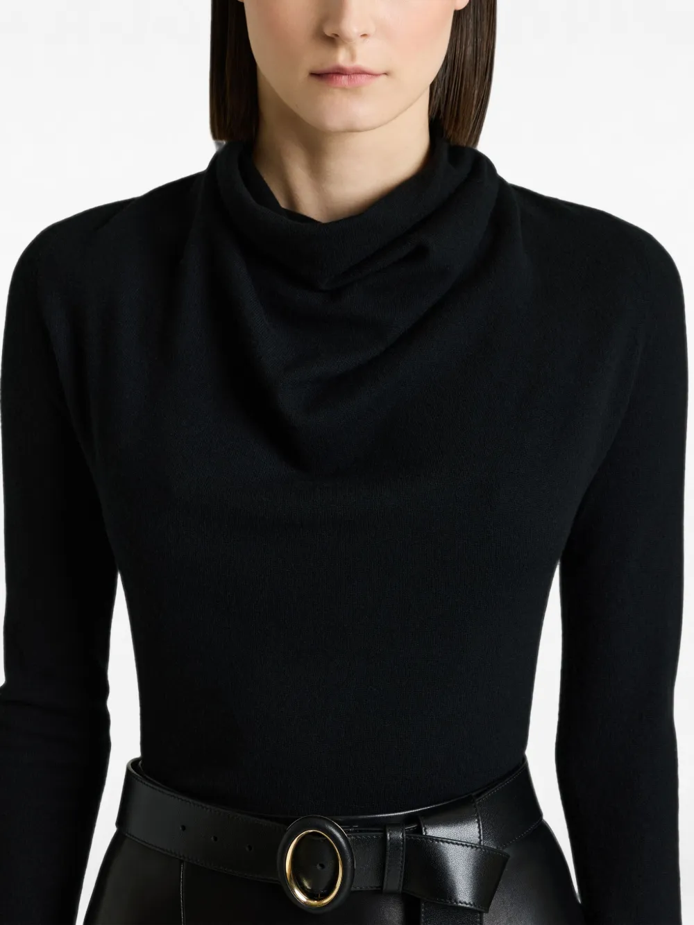 Givenchy Gedrapeerde trui van wol Zwart