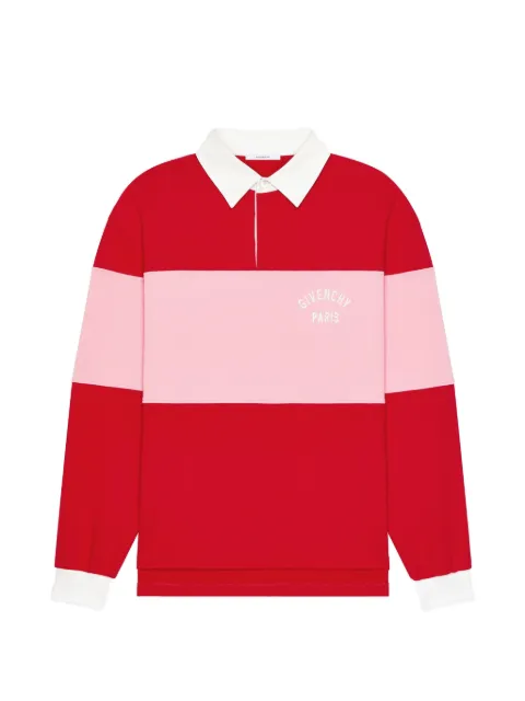 Givenchy bicolor polo in cotton with Givenchy Paris embroidery