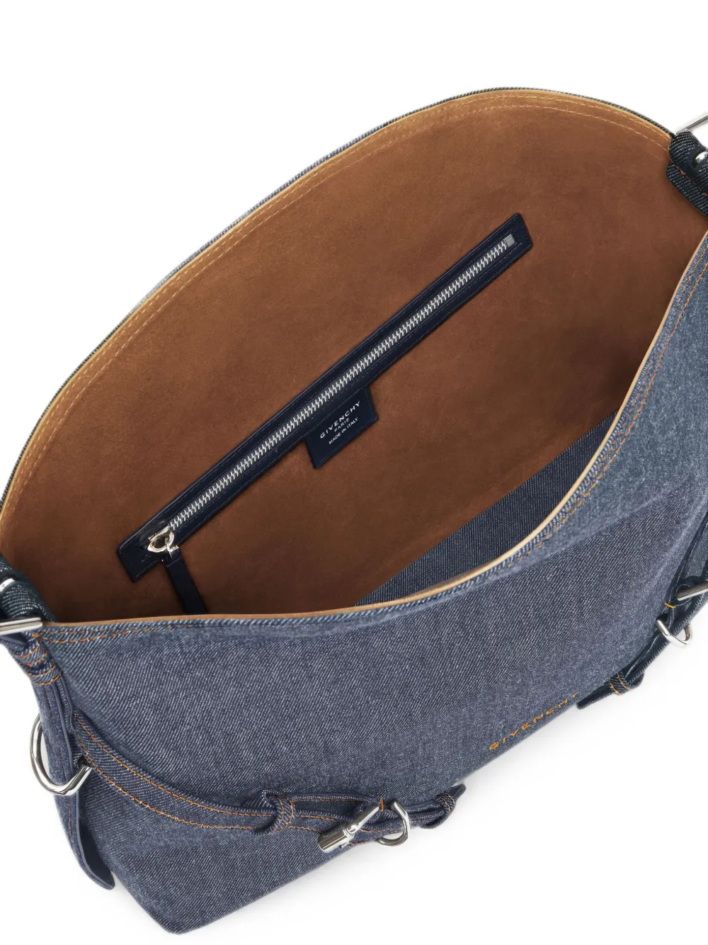 Givenchy Voyou medium denim tas Blauw