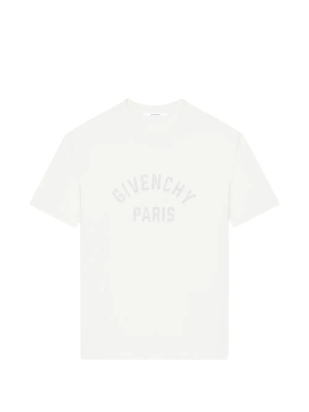 Givenchy Gebreid T-shirt met Paris-borduurwerk met parel Beige