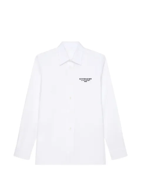 Givenchy chemise en popeline de coton avec broderie Givenchy Stamp