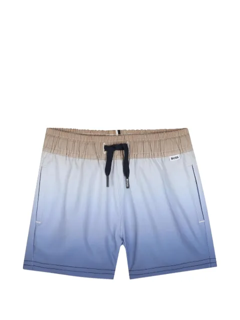 BOSS Kidswear ombré-effect drawstring swim shorts