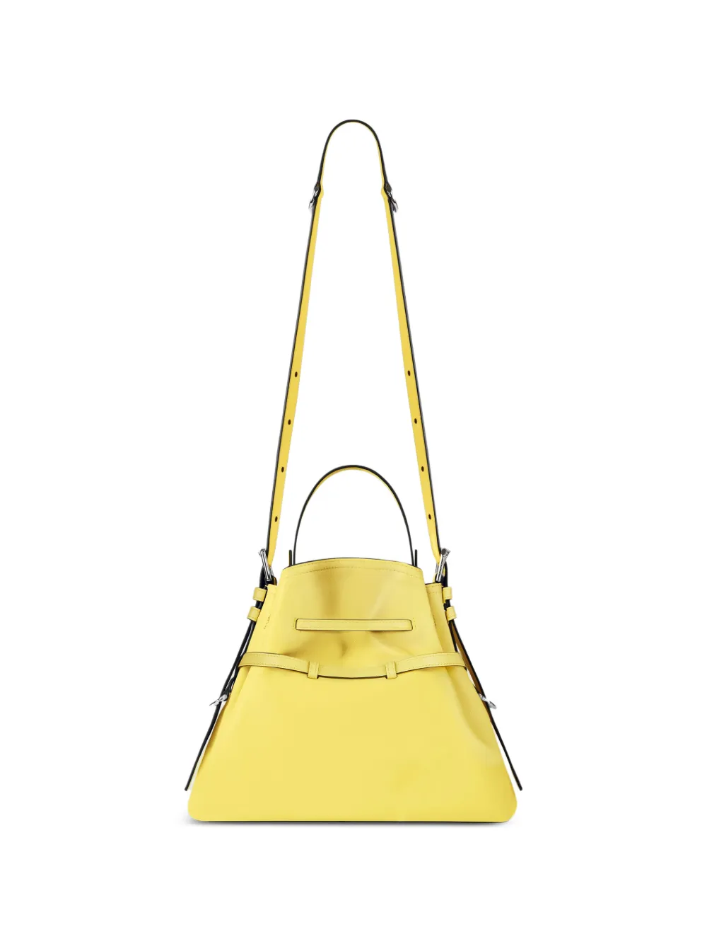 Givenchy Kleine Voyou Bucket-tas van glanzend leer Geel