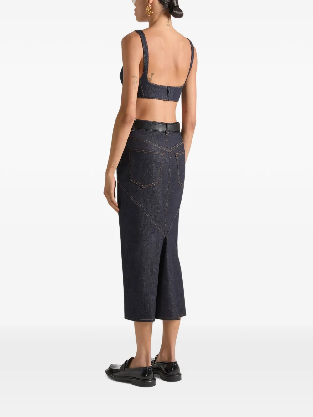 Givenchy Gerafelde denim bh-top Blauw