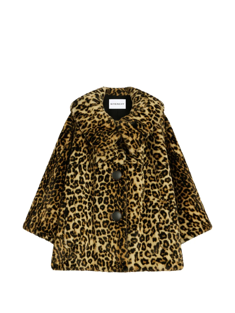 Givenchy leopard-print coat - Marrone