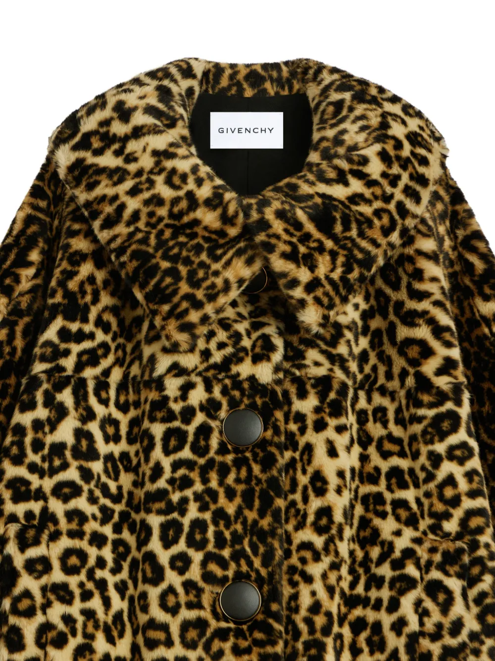 Givenchy Short Coat in Leopard Faux Fur in Brown, view 4