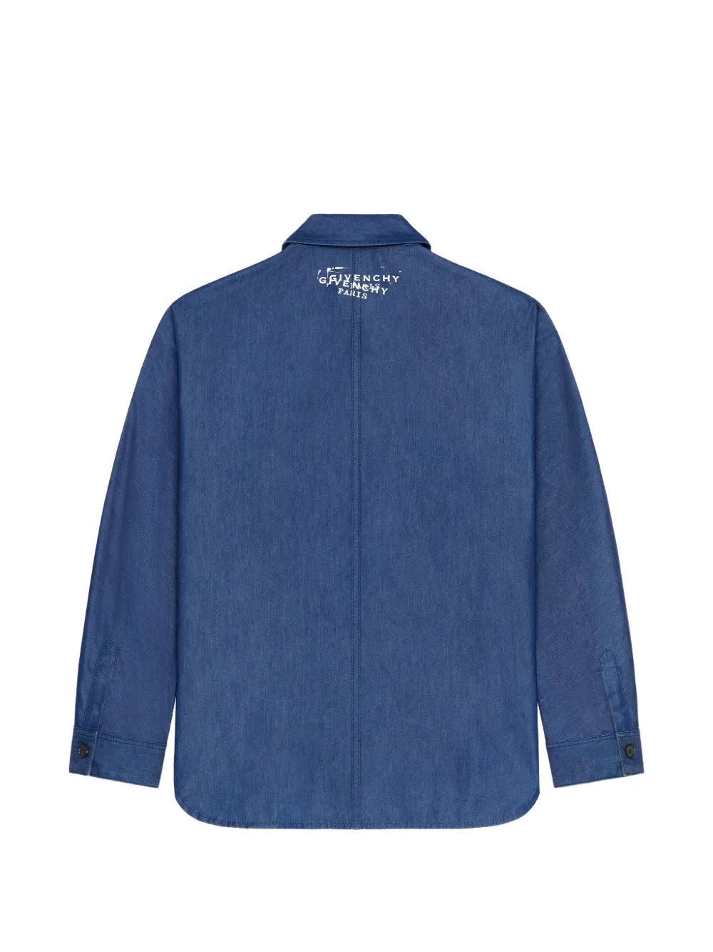 Givenchy Couture Seam denim shirtjack met Stamp-detail Blauw