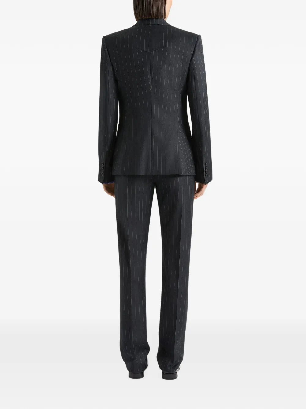Givenchy Gestreepte wollen skinny broek Grijs