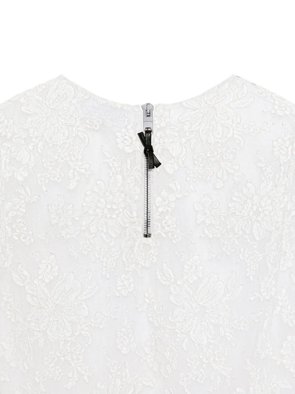Givenchy Mini-jurk met bloemenkant en cape Wit