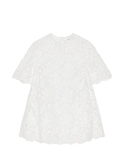 Givenchy mini dress in floral lace with cape