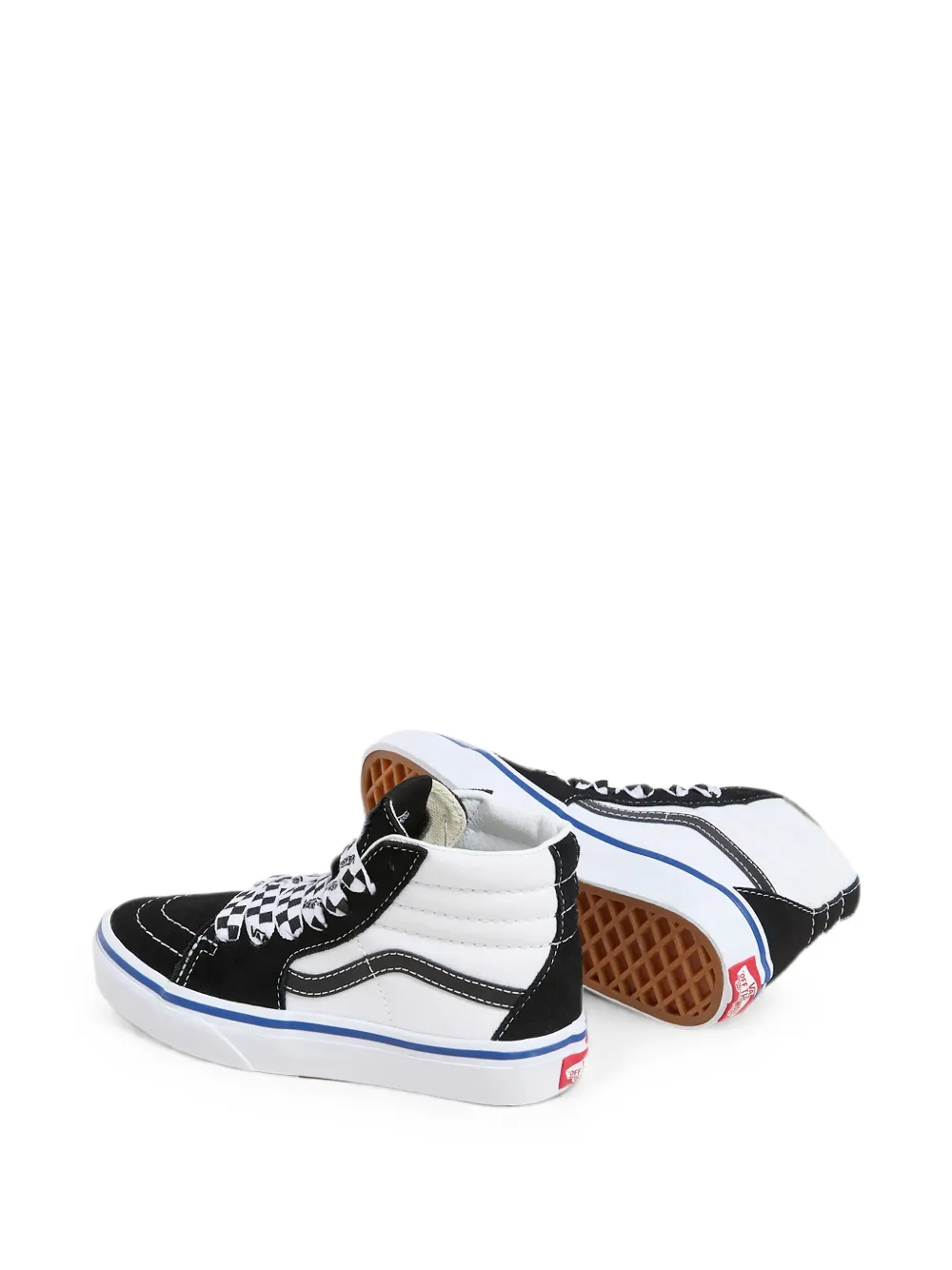 Vans Kids Sk8-Hi checkerboard sneakers met logo Zwart