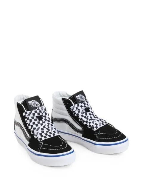 Vans Kids Sk8-Hi logo checkerboard sneakers