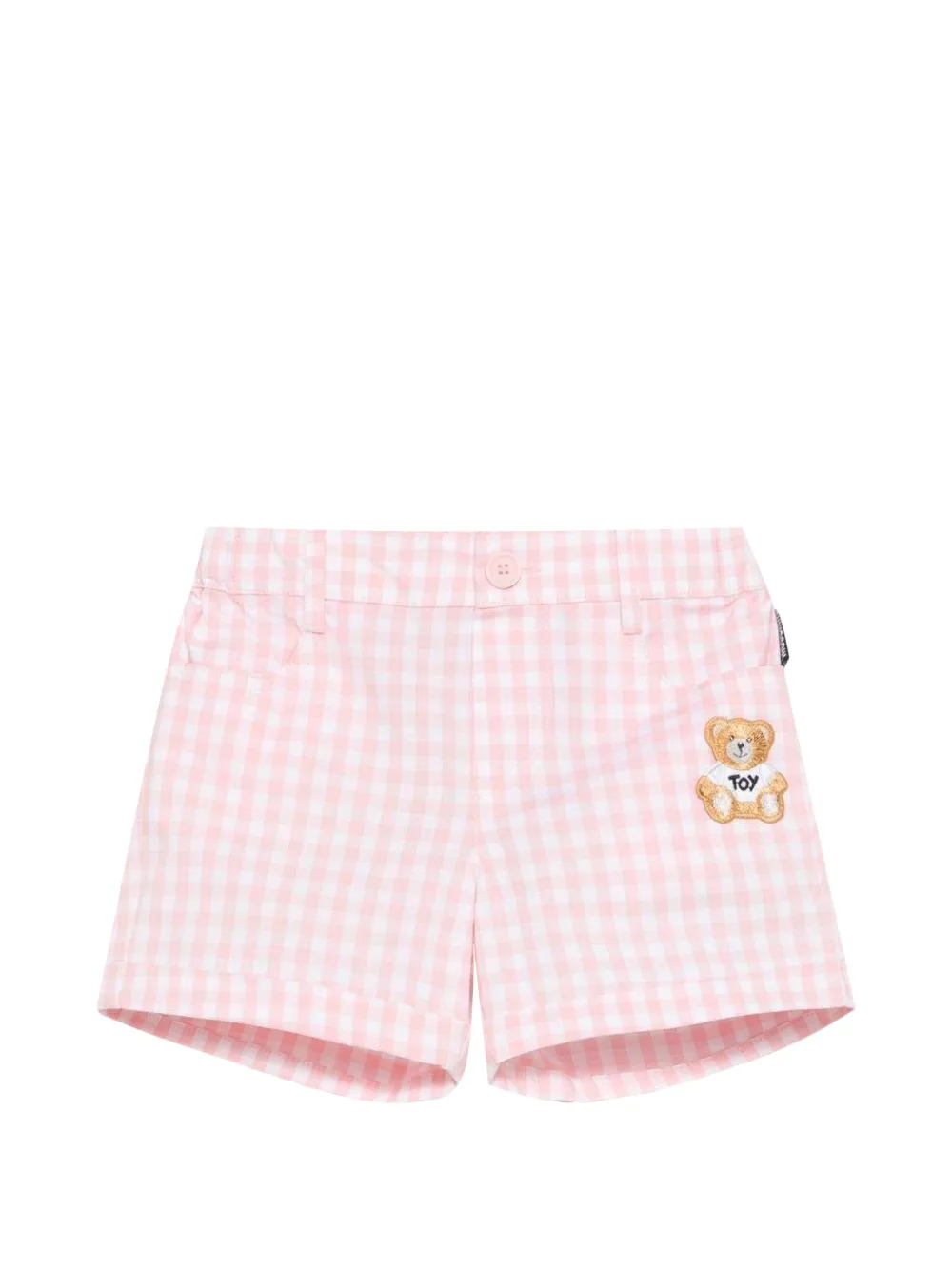 Moschino Kids Shorts Teddy Bear a quadretti - Rosa