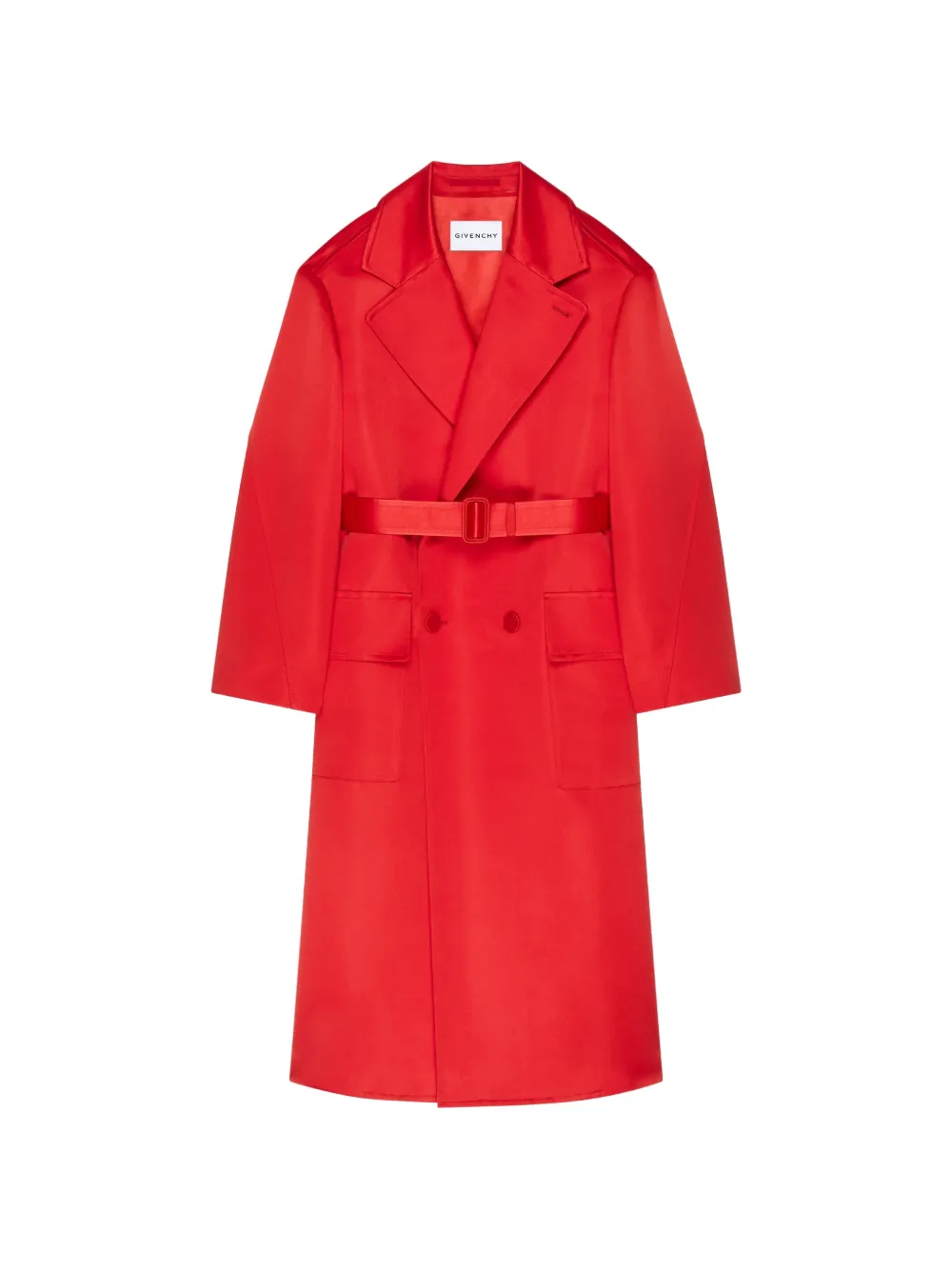Givenchy Couture Seam Mantel aus Satin - Rot