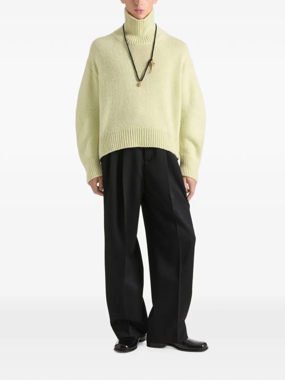 Givenchy Couture Seam coltrui van alpacawol en jakwol Groen