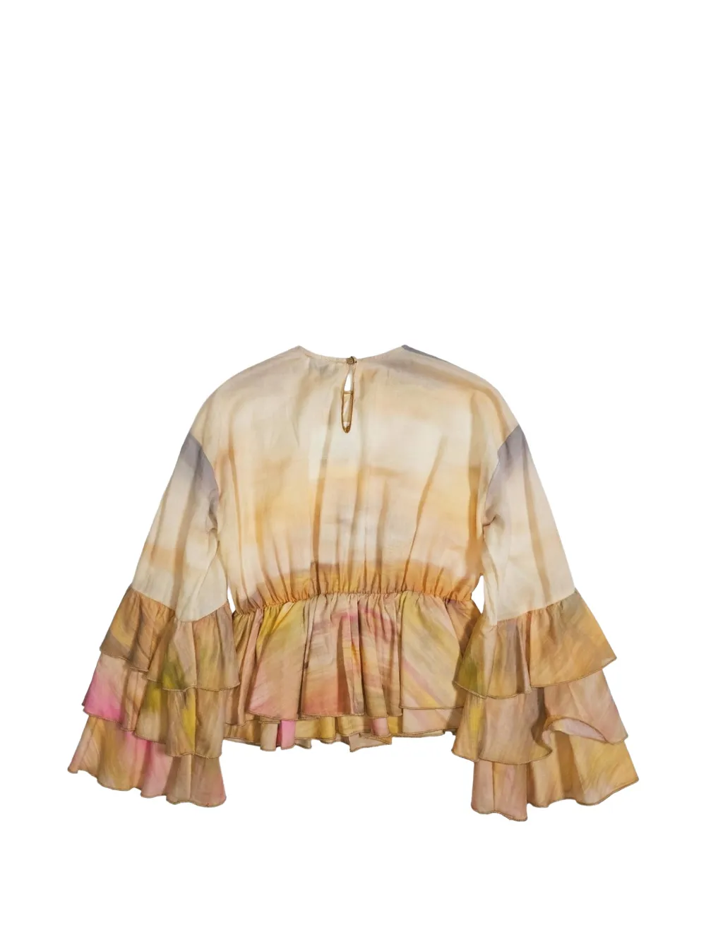 Pinko Kids Shirt met ruches en uitgesneden details Beige